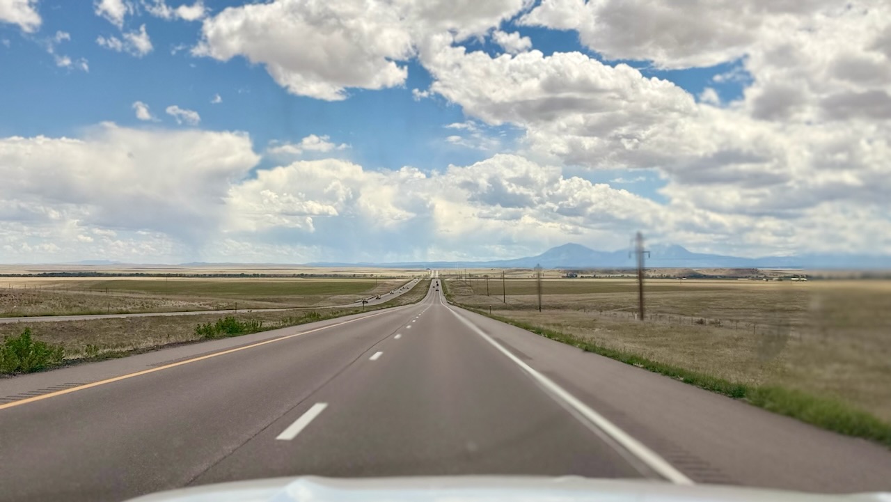 Highway south out of Colorado on the first day of the trip