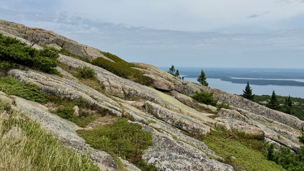 Bare granite on the summit of Cadillac Mountain