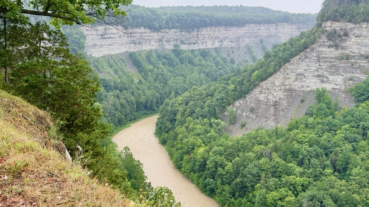 Cliffs above the Genesee River in Letchworth State Park